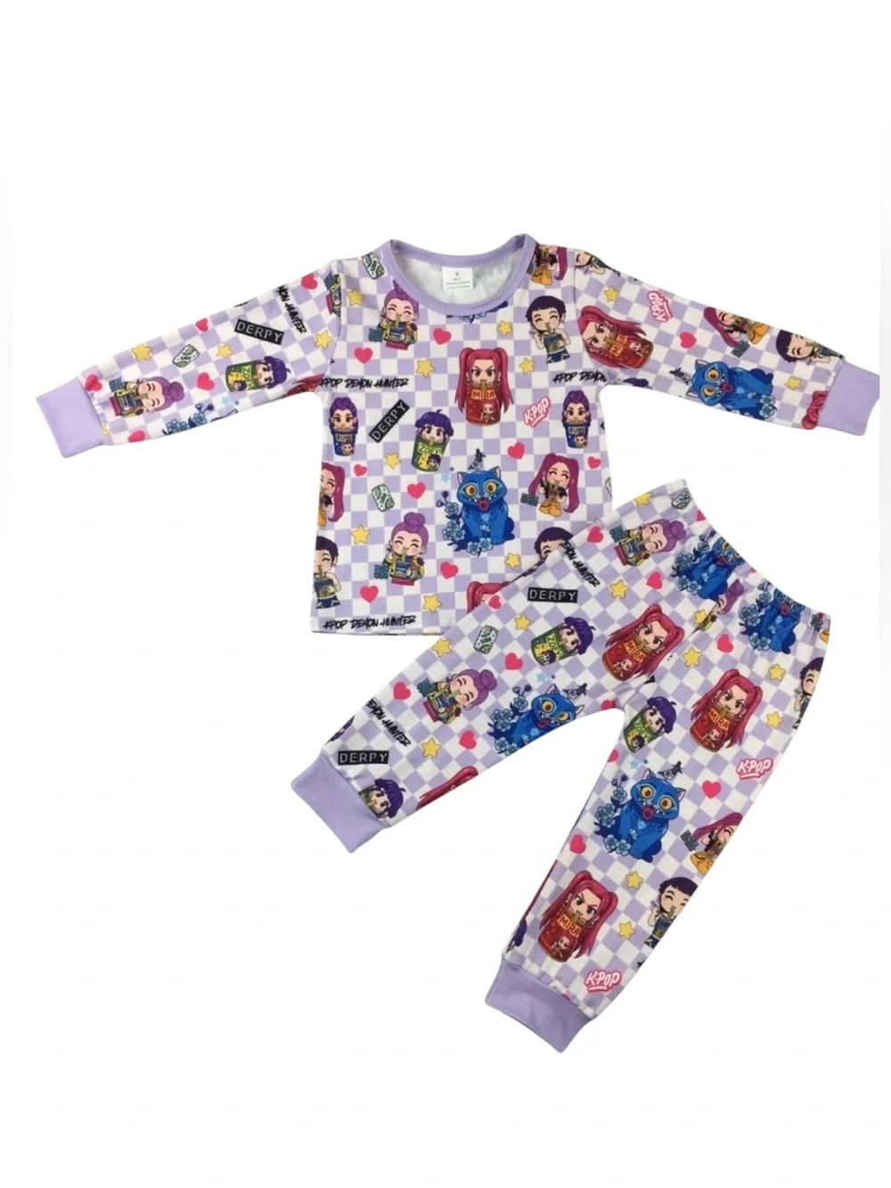 New Girls Boutique K-Pop Demon Hunters Huntrix Rumi Mira Zoey Derpy‎ Pajama Set
